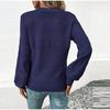 Autumn Casual Top Multi-Color Crew Neck Long Sleeve Jacquard Solid Color Women Sweater