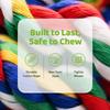Colorful Cotton Rope Bird Hanging Toy Bite Resistant Cotton Rope Bird Toy  For Small Parrots