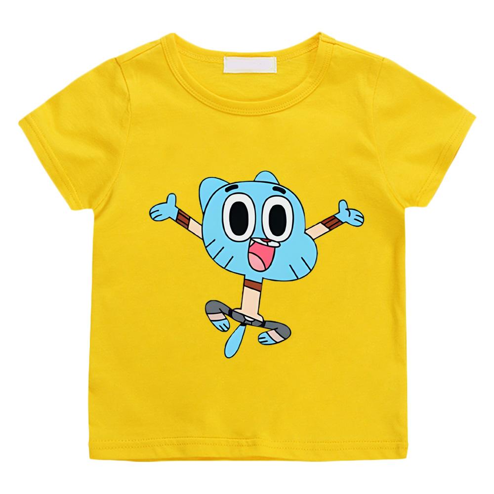 The Wonderfully Weird World of Gumball 2026 Cartoon Print T-Shirt High Quality 100% Cotton Casual Tee-shirt Boys/girls Camisetas