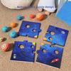 Eight Planets Puzzle Universe Cognitive Ball Matching Board Wooden Toy Children