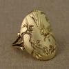 Women Ring Vintage Exquisite Elegant Bird and Flower Engagement Ring for Valentine's Day
