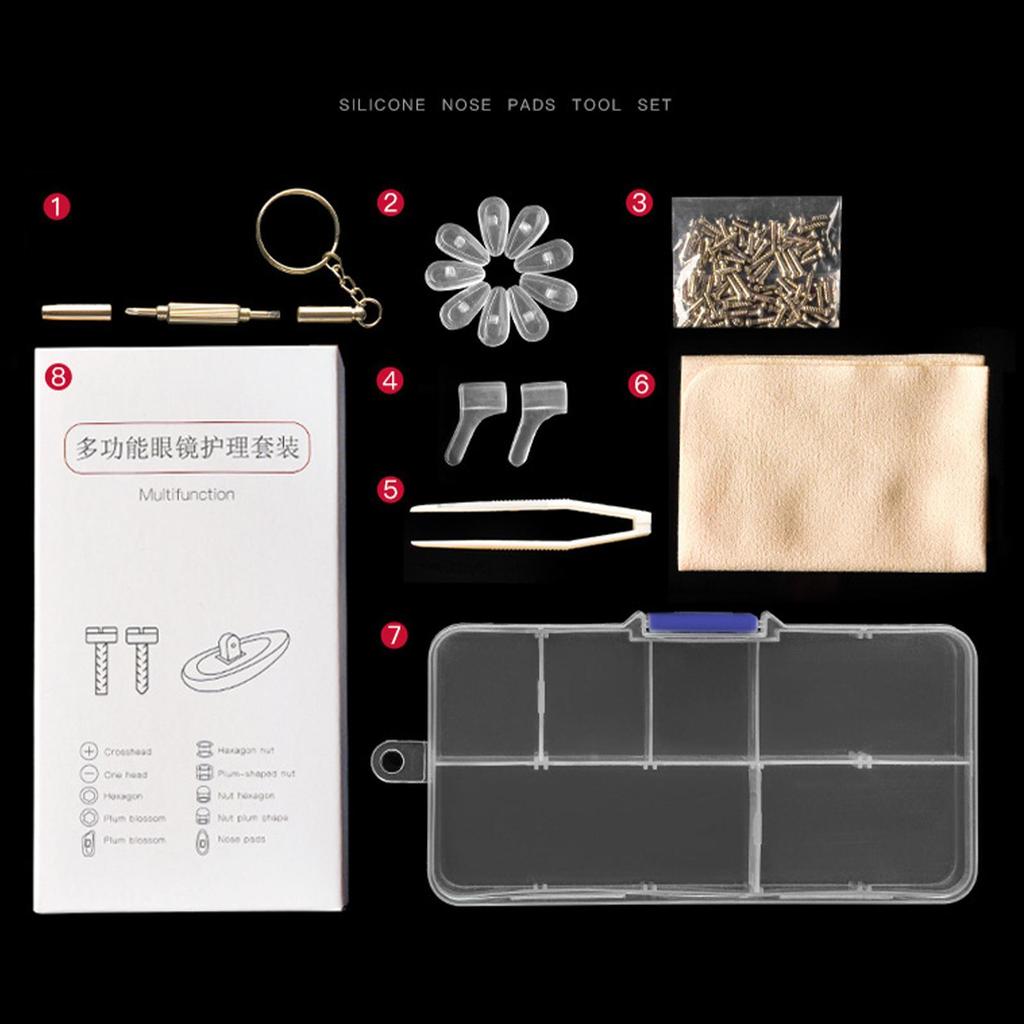 Pads Nose Tweezers Glasses with Screws Soft 25Pairs for