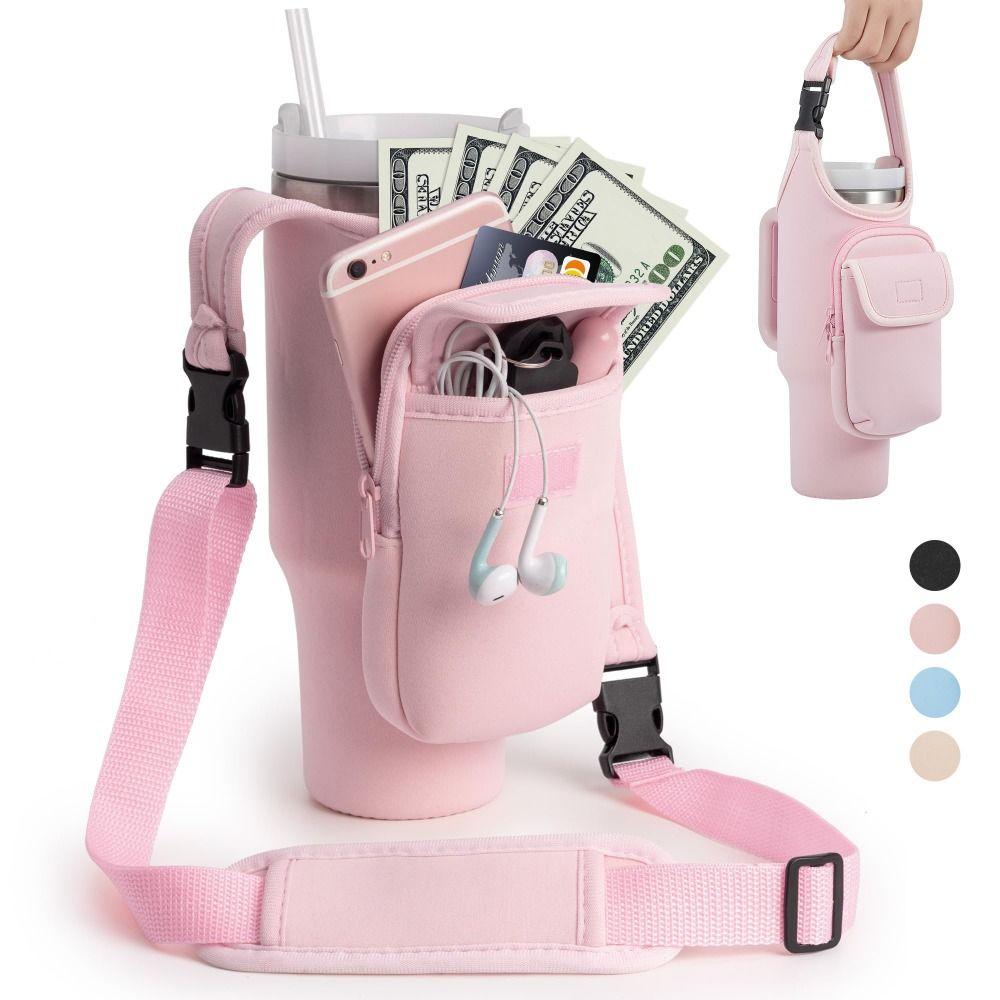 with Strap Carrier Bag Water-resistant Insulating Cup Sleeve Stylish Sling Purses  for Women Men