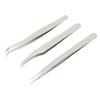 3Pcs Eyelash Tweezers Stainless Steel Blackhead Tweezers Extractor Lash Tweezers for Home Salon