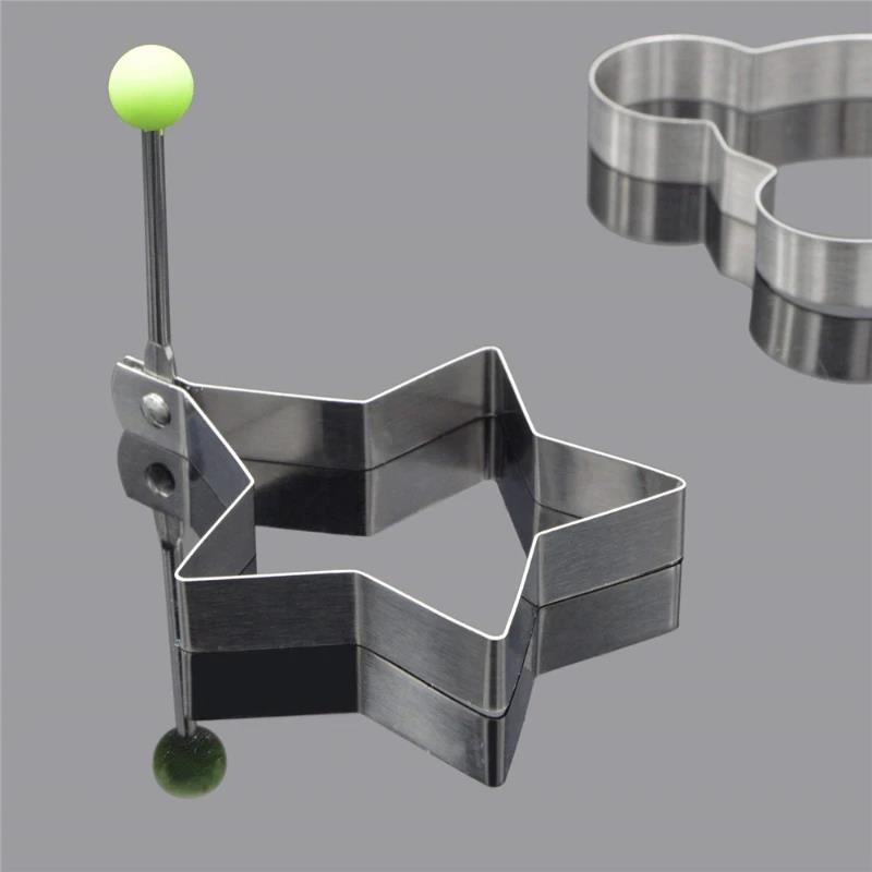 Stainless Steel Fried Egg Egg Mold Steel Fried Cooking Tools Kitchen Accessories Tools Kitchen Steel Egg Egg Shaper Omelette Mol 2