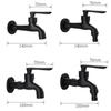 Black Single Cold Wall Mounted Washing Machine Single Bibcock Faucet Garden Mop Pool