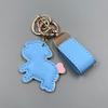 Anti-Loss Strap Goat Pendant Leather Sheep Bag Charm Kawaii Goat Car Keychain  Women