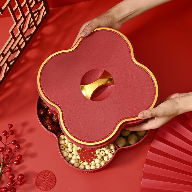 WUHE Multi-layer Divided Snack & Candy Tray with Lid