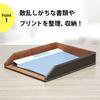 NYANDELMO ND-0069-R26-BN Document Case, Letter Case, A4 Size, Brown PU Leather, Document Tray, Letter Tray, Storage