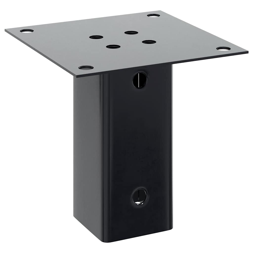Square Post Base 4 pcs 71 x 71 mm Powder Coated Steel