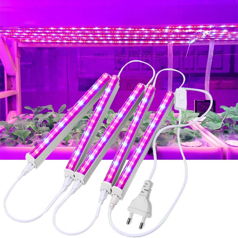 💰Kaufe 5pcs T5 Tube 220V LED Wachsen Licht für Pflanzen Indoor Kultivierung Zimmerpflanzen