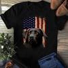 Black Labrador USA Flag T-Shirt: Lab Mom Gift