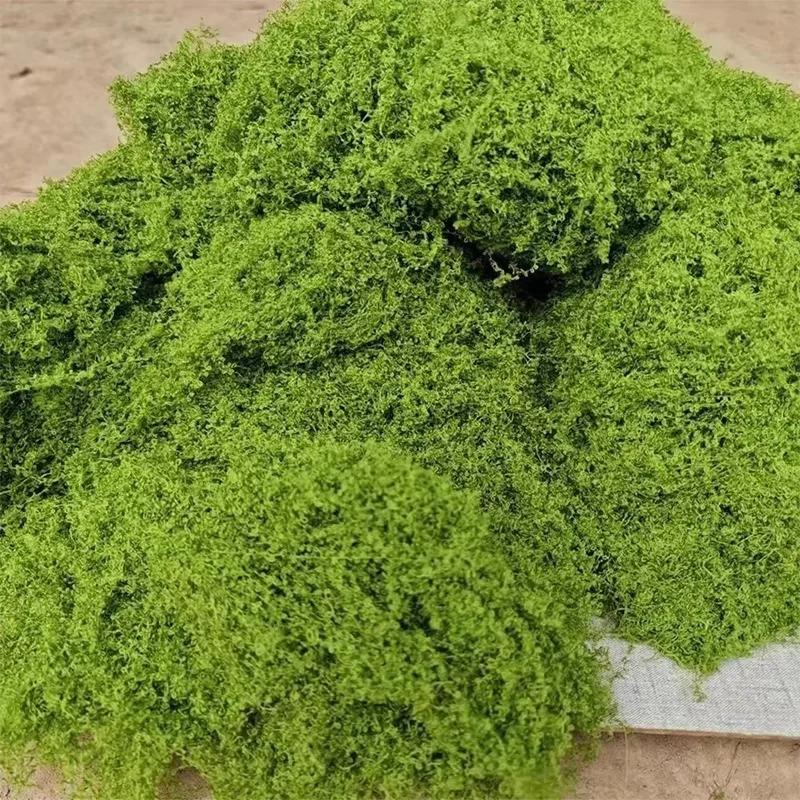 50g Green Fake Moss DIY Crafts Grass Artificial Moss Faux Preserved Moss Green Plant Home Room Garden Decor Landscape Fake Grass