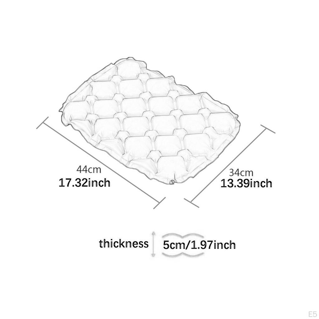 Inflatable Seat Cushion Air Sitting Pad Foldable Chair Support Mat for Fishing