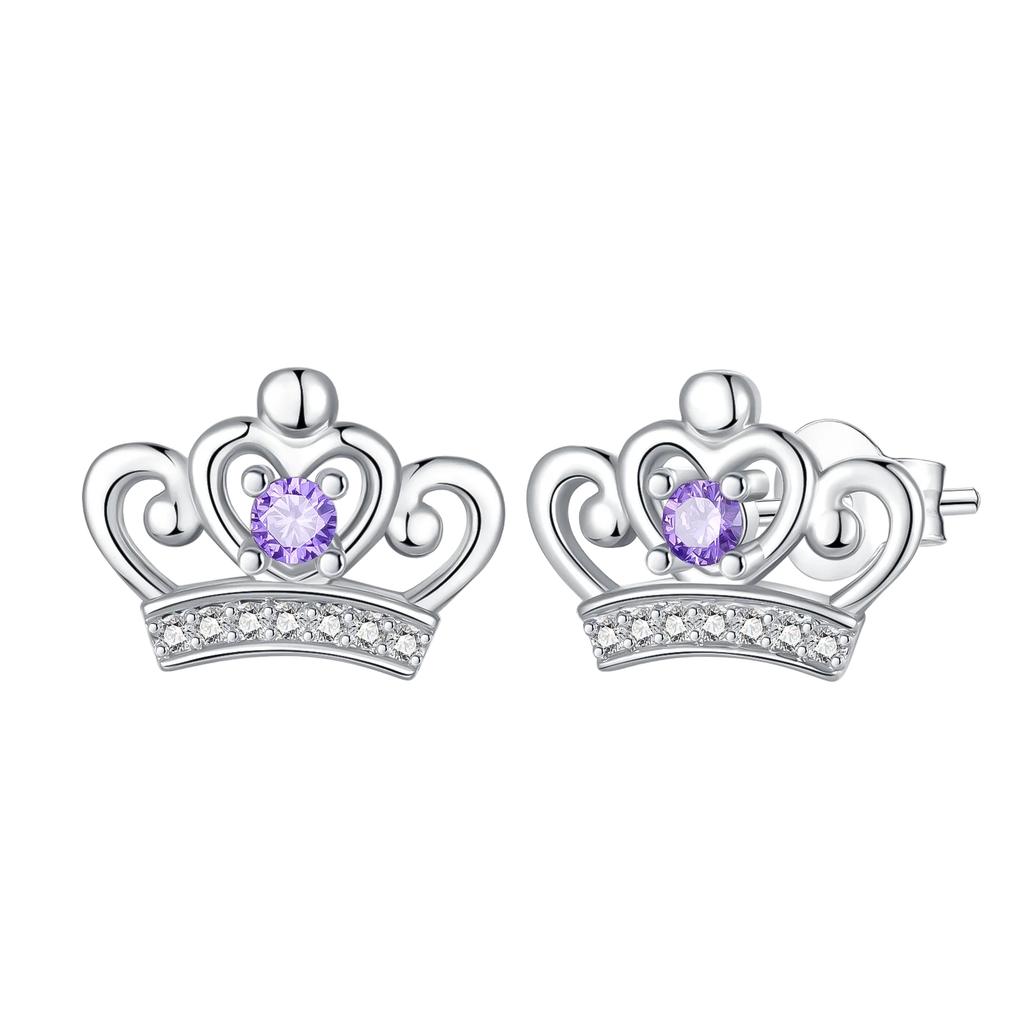 Luxury 925 Silver Pink Bowknot Stud Earrings Diamond Flower Heart Hoop Earrings for Women Sweet Fine Jewelry Gift