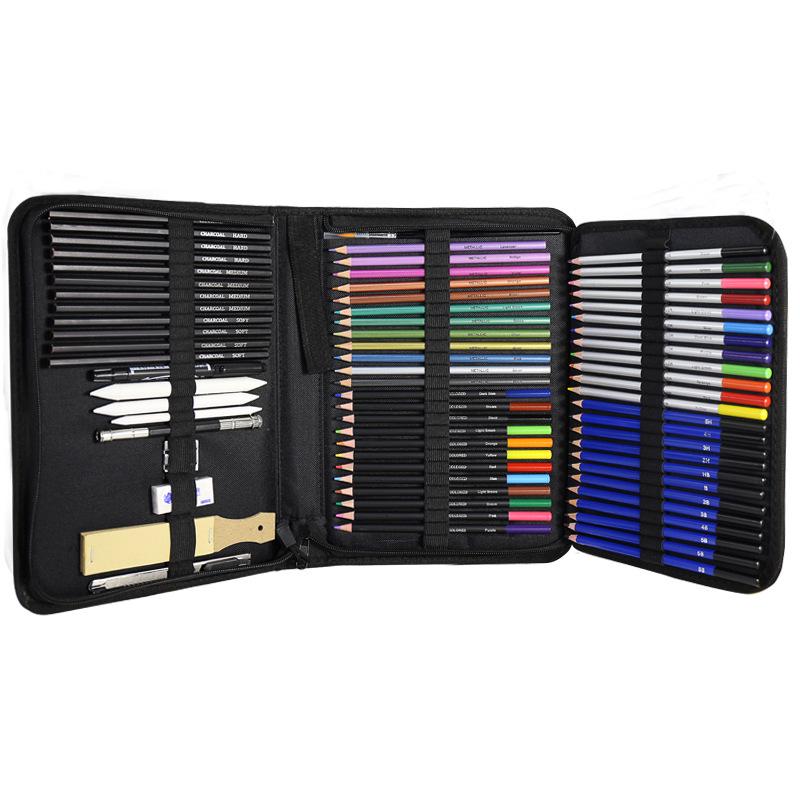 71-Piece Professional Colored Oil Pencils Drawing Set