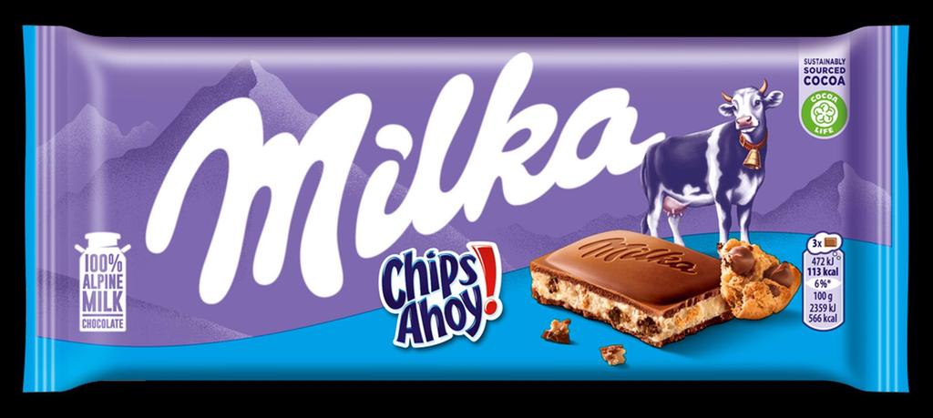Milka Vollmilchschokolade Mit Milchfüllung Zerbröselte Keksstücke Mit Schokolade 100 G