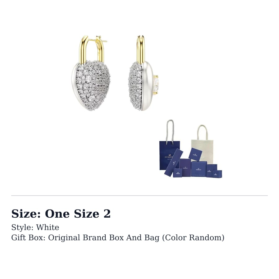 Swarovski Idyllia Cubic Zirconia Earrings Women's White 5737297