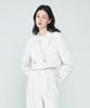Depasion Classic Double Button Crop Jacket (Ivory)