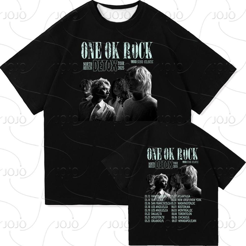 One Ok Rock DETOX Tour 2025 T-shirt Moda Odzież męska/damska Vintage Harajuku Szybkoschnąca odzież Punk T-shirty