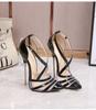 Dual Ankle Buckles Summer Women Sexy 16cm Extremely High Heel Sandals Ladies Chic Stiletto Pumps Club Party Shoes 35-46