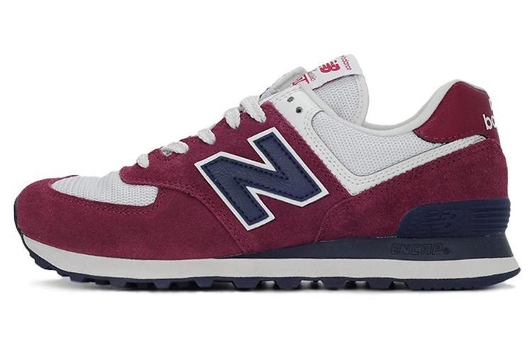 

New Balance 574 Shoes Wine Red/White ML574ESW 41.5