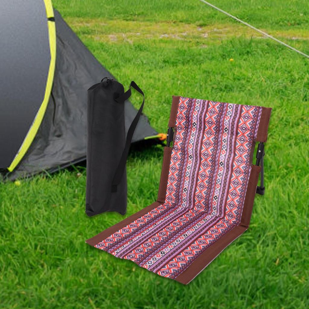 Outdoor Beach Lounger Chair Cushion Floor Seat Foldable Mat for Road Trip Camping