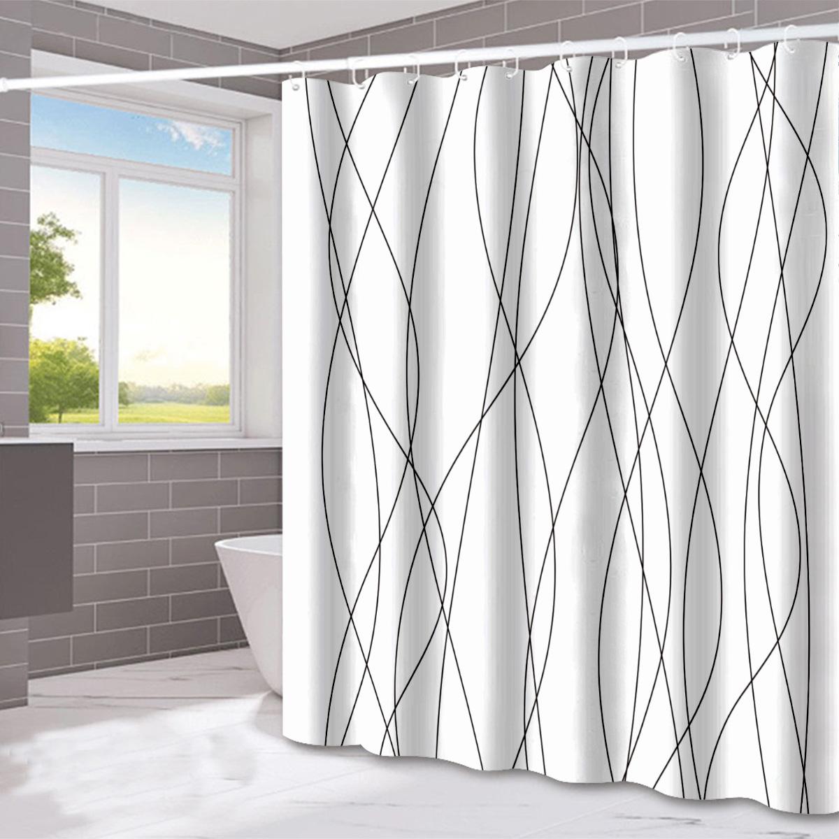 

JINRUN утолщенная водонепроницаемая занавеска для ванной комнаты, устойчивая к плесени, занавеска для душа, занавеска для душевой перегородки, занавеска для душа, занавеска для ванной комнаты, бесплатная перфорация 180*230cm