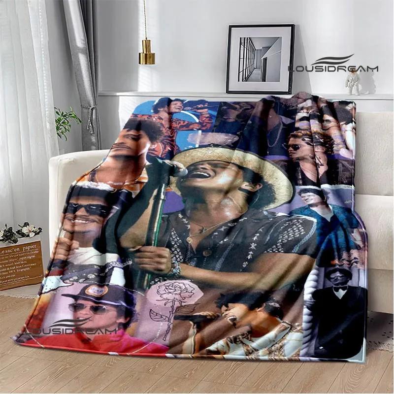 Singer Bruno Mars Printed Blanket Fashion Warm Blankets Flannel Soft And Comfortable Home Travel Blanket Birthday Gift