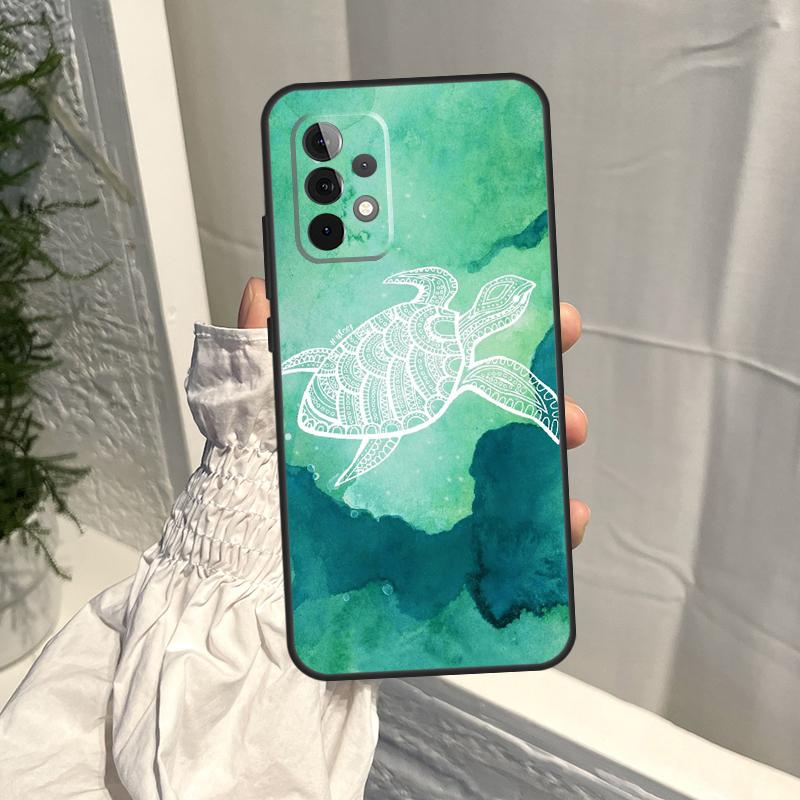 Cute Cartoon Turtles Case For Samsung Galaxy A35 A55 A15 A34 A54 A14 A56 A52 A53 A16 A26 A36 A32 A12 A33 A13 A17