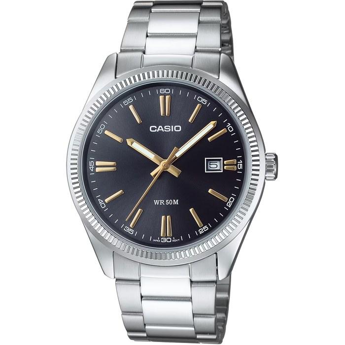 Casio MTP-1302D-1A2V Analog Quartz Men s Watch, Silver Metal Band