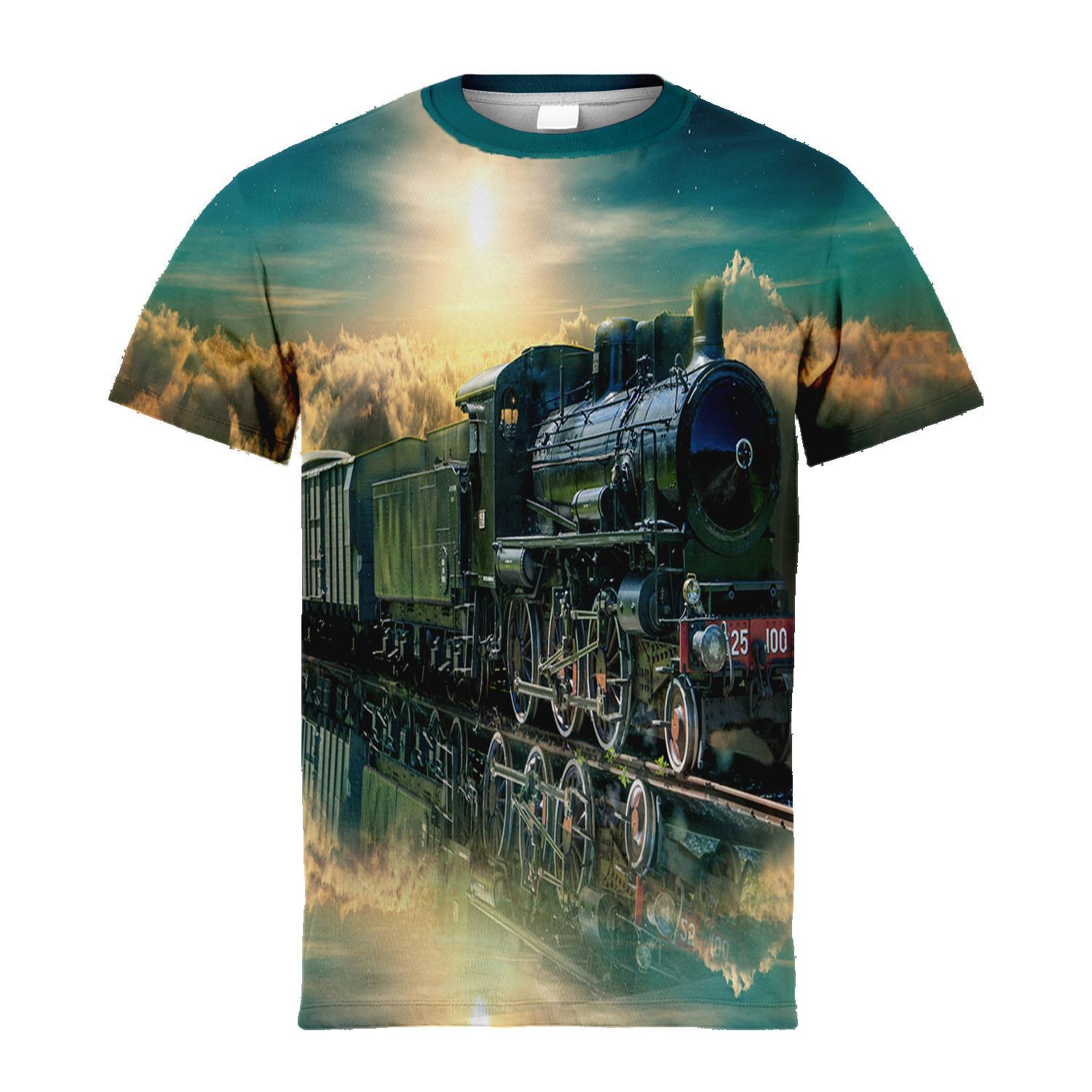 

Children s Clothing Boy s 3d Train Graphic T Shirt Casual Comfortable Versatile Tee Kids Clothes for Summer Outdoor Tops 110