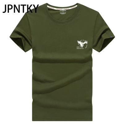 JPNTKY Baumwolle Kurzarm T-Shirt Herren Mode Locker Halbarm Hemd Bedrucktes Mitfühlendes Hemd