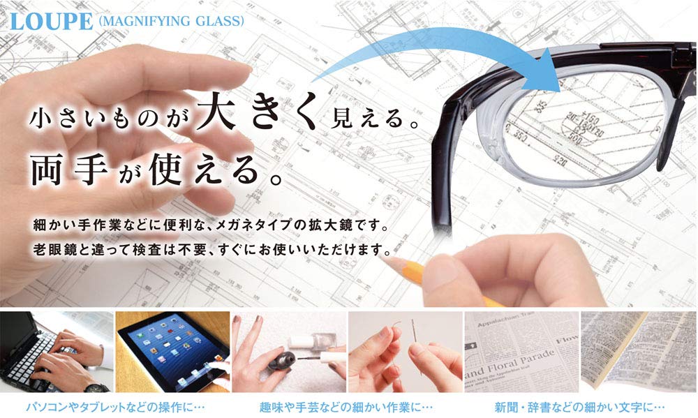 Ax Glass Magnifier RG612 Clear Smoke "Over