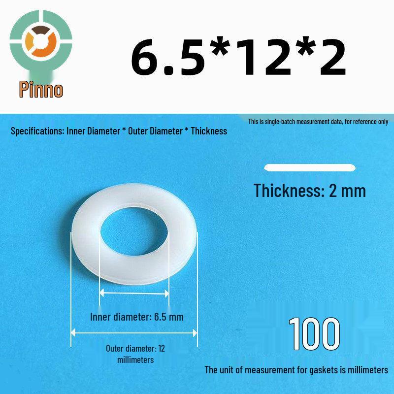 Thickened Nylon Plastic Flat Washer: Hard Plastic Gasket M2-M16