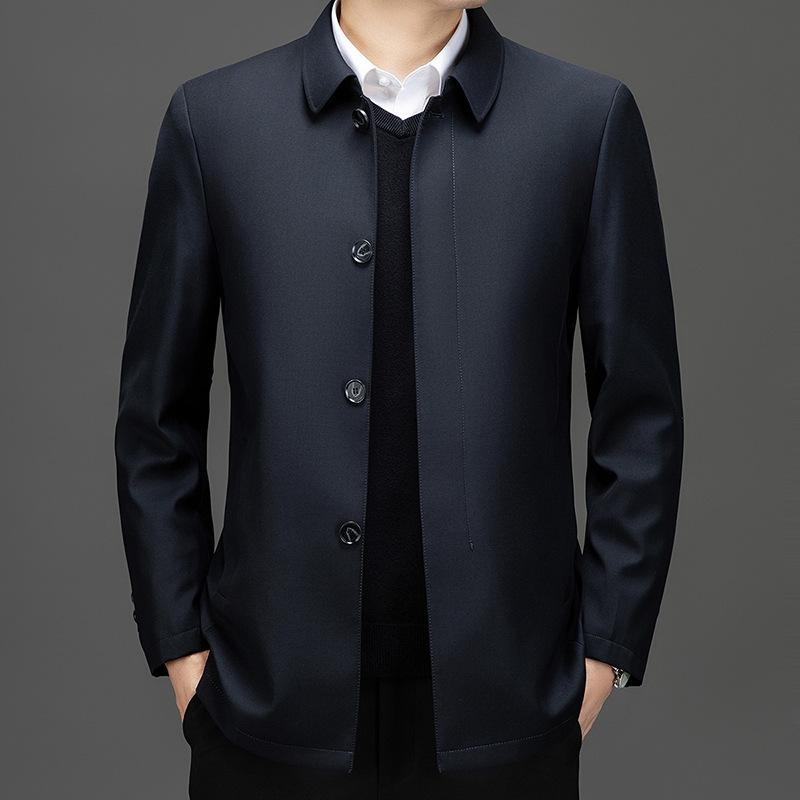Simple Temperament and Detachable Down Liner Mid-length Coat for Men's New Winter Business Casual Jacket for Men