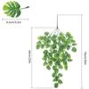 Turtle Leaf Vine Hanging Basket - Artificial Plant for Home, Wedding, or Outdoor Decoration