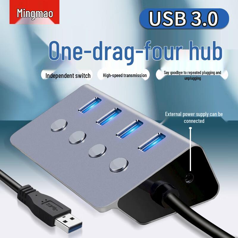 High-Speed USB 3.0 Hub with Individual Switches