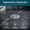 Fits 50mm / 1.97in Pipe Floor Drain Round Shower Floor Drain Floor Waste Drain  Floor Drainage