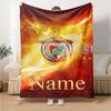 Custom Name Benfica Theme Printed Blanket Perfect For Couch Bed Travel Outdoor Use Machine Washable Cozy Durable