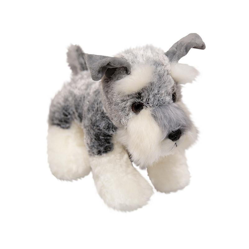 Dog Bowtie Schnauzer  West Highland White Terrier Plush Toy Dolls Kids Gift