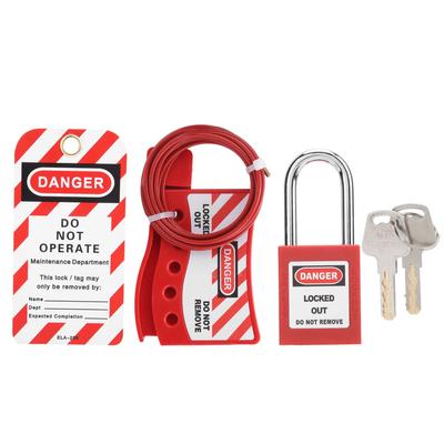 Sicherheitskabelschloss Engineering Lockout Verriegelungsvorrichtung Wasserdicht Langlebig für Fix Mechanisch