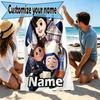 Custom Name Personalized Coraline Print Beach Towel, for Trip Camping Beach Party Home Decor, Birthday Gift for Family & Friends
