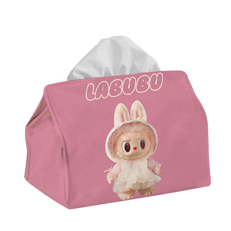 

Мультяшная коробка для салфеток, Креативная коробка для салфеток Labubu для дома, гостиной, Настольная декоративная тканевая коробка для бумаги large