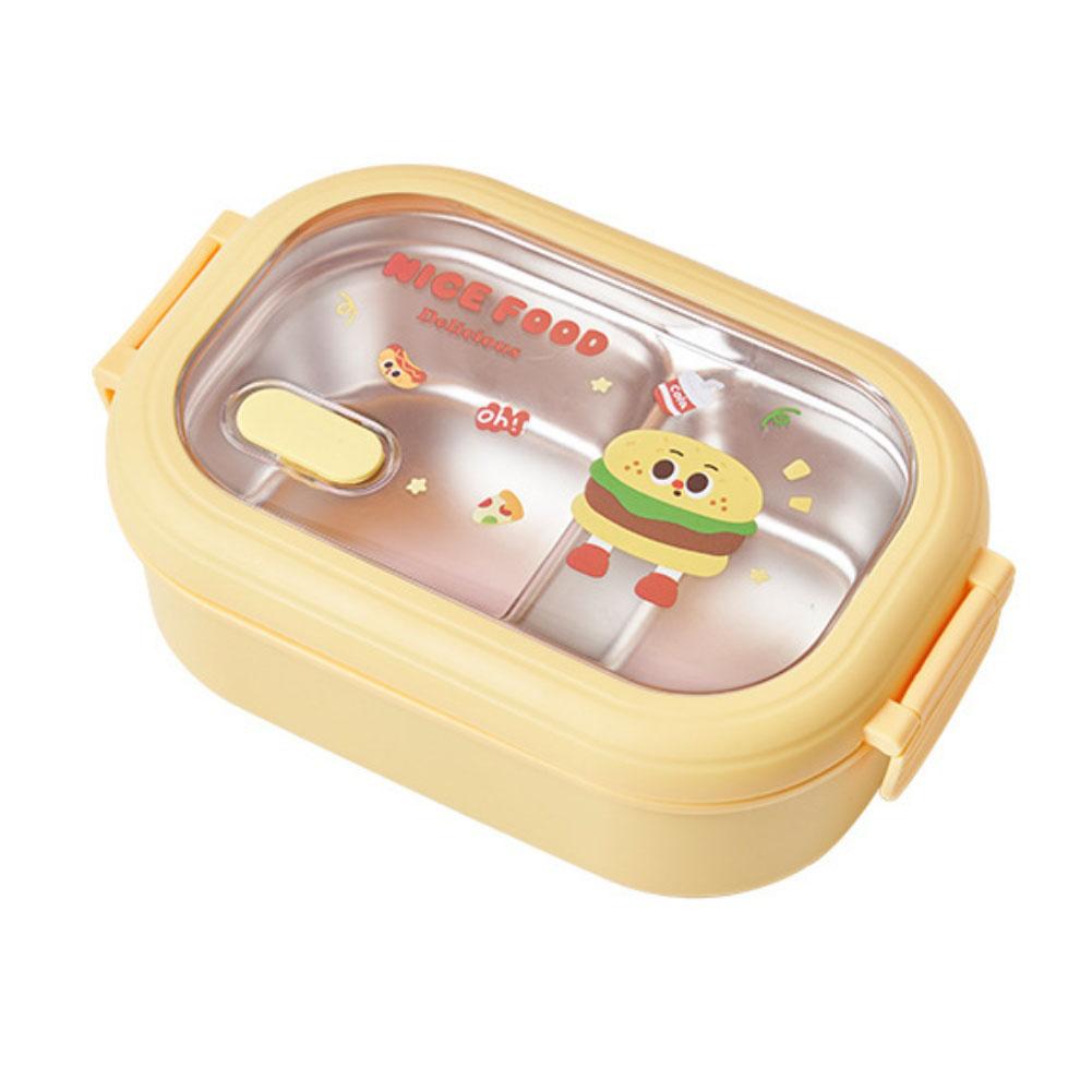 Leak Proof Stainless Steel Lunch Box Featuring Thermal Insulation and Removable Dividers for Portion Control Food Containers