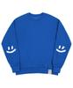 GRAVER [Unisex] Elbow Spray Smile Drawing Sweatshirt_Cobalt Blue