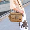 Herren Canvas Messenger Bag Lässig Business Lieferung Diagonale Tasche Große Kapazität Einzelne Schultertasche Crossbody Rucksack