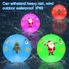 2PCS Solar Powered LEDs Floatings Pool Lights with 2PCS Santa Claus Design Sticker RGBW 16 Color