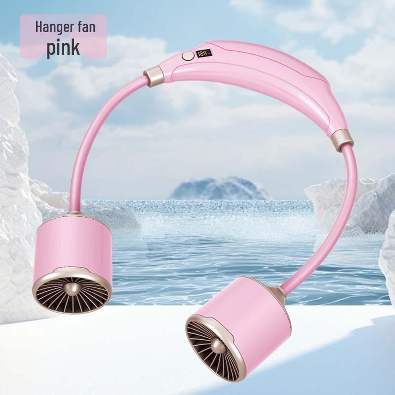 

Portable Neck Fan with Silent Operation & Long Battery Life - USB Rechargeable with Digital Display 26.7*5.2*19 cm розовый