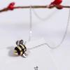 2020 Bee Shape Clavicle Chain Earring S925 Sterling  Pendant Necklace